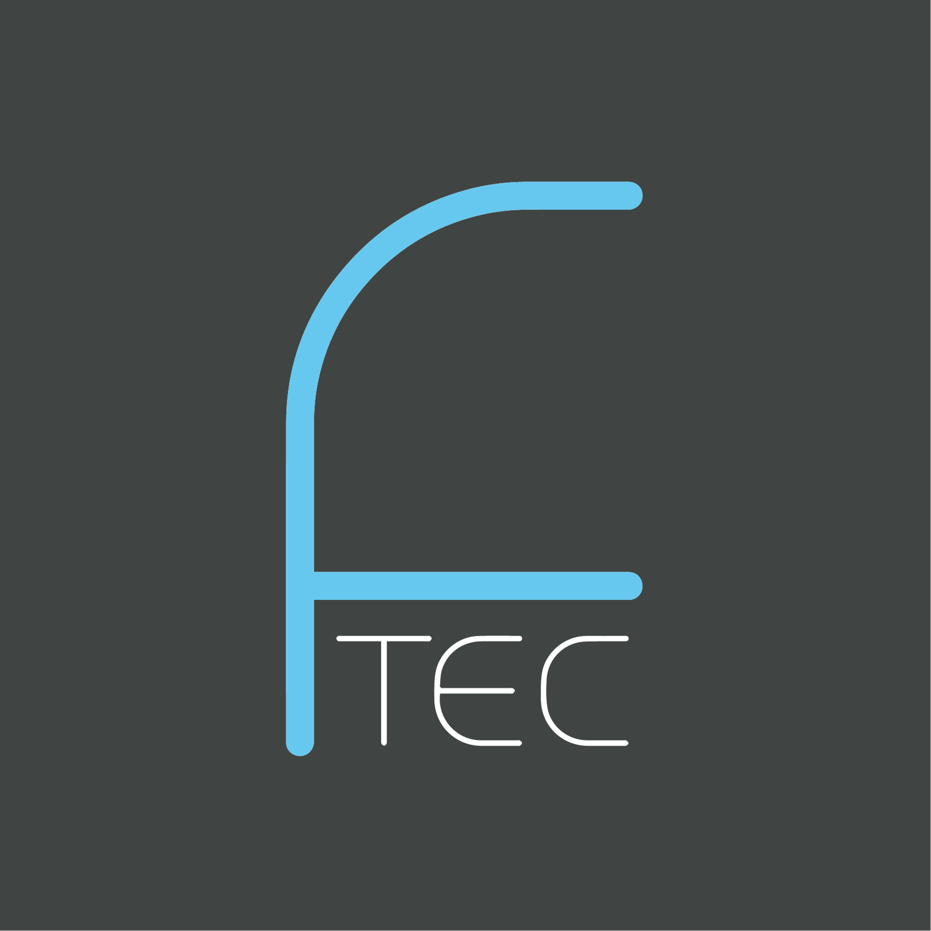 A grey background logo for FTEC