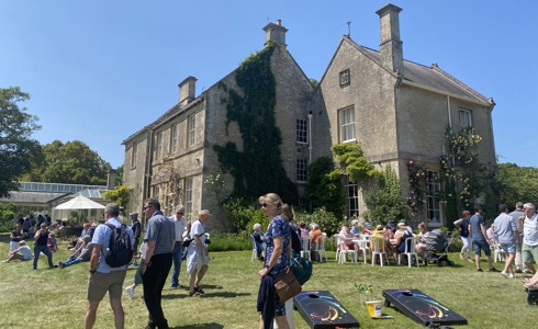 Visitors wander around Middlewick House