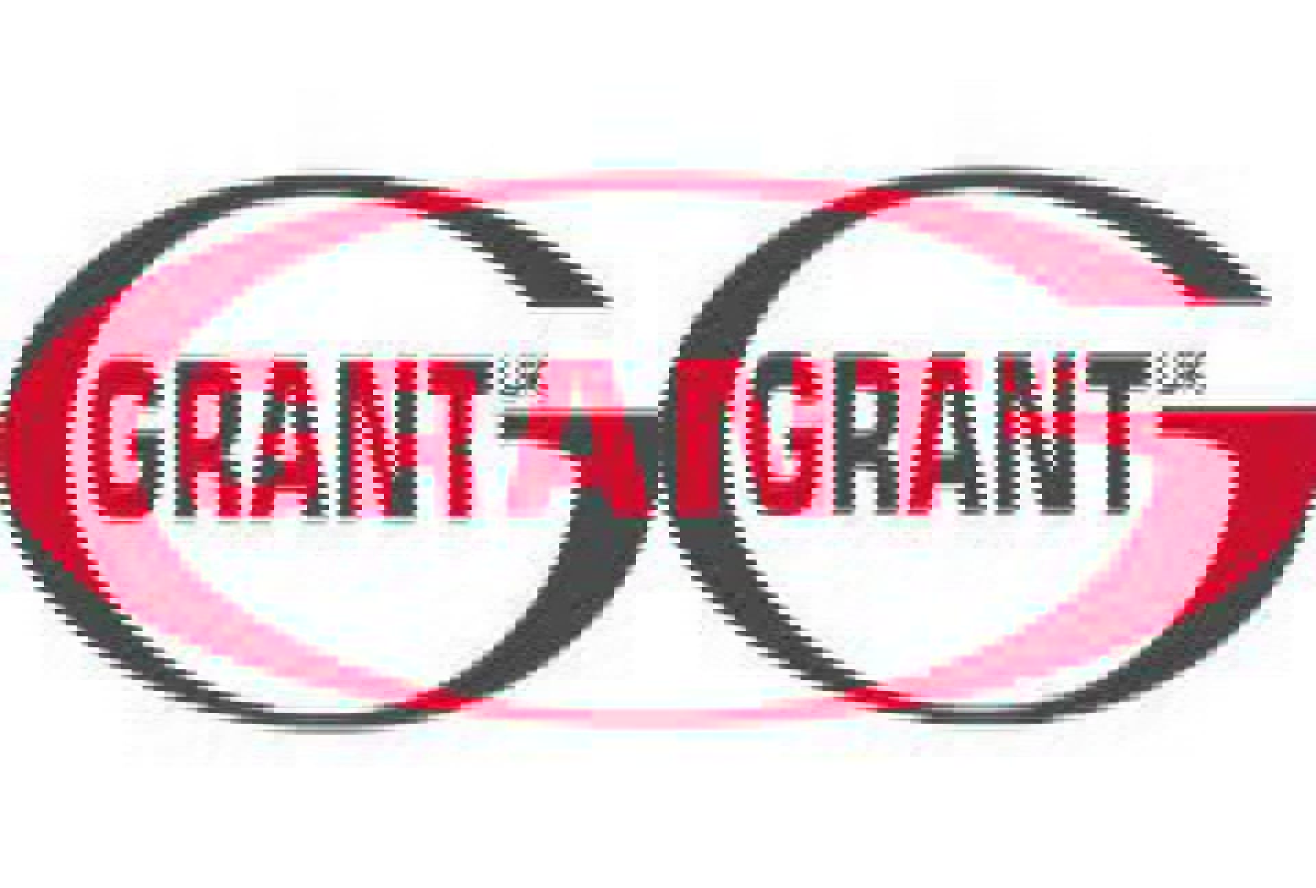 A red and white logo for Grant UK.