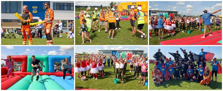 Collage of the 2022 It's a Knockout event