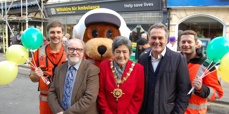 The opening of a new charity shop for Wiltshire Air Ambulance in Devizes