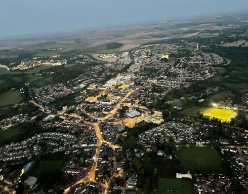 Aerial view of Warminster