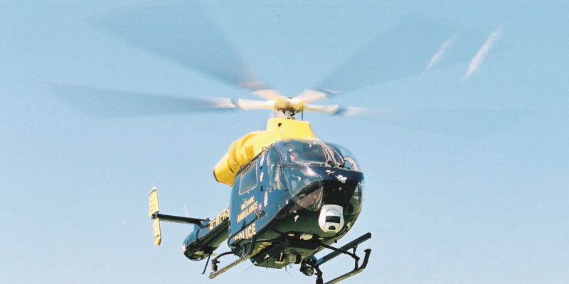The Wiltshire Air Ambulance MD 902 Explorer helicopter