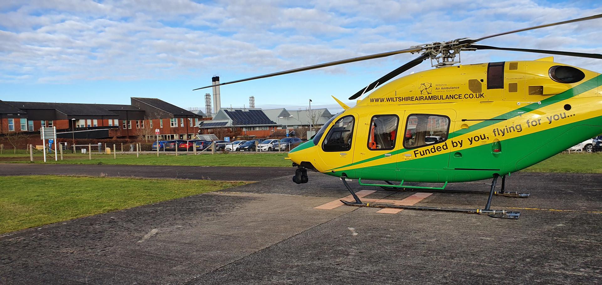 Wiltshire Air Ambulance at Salisbury District Hospital 