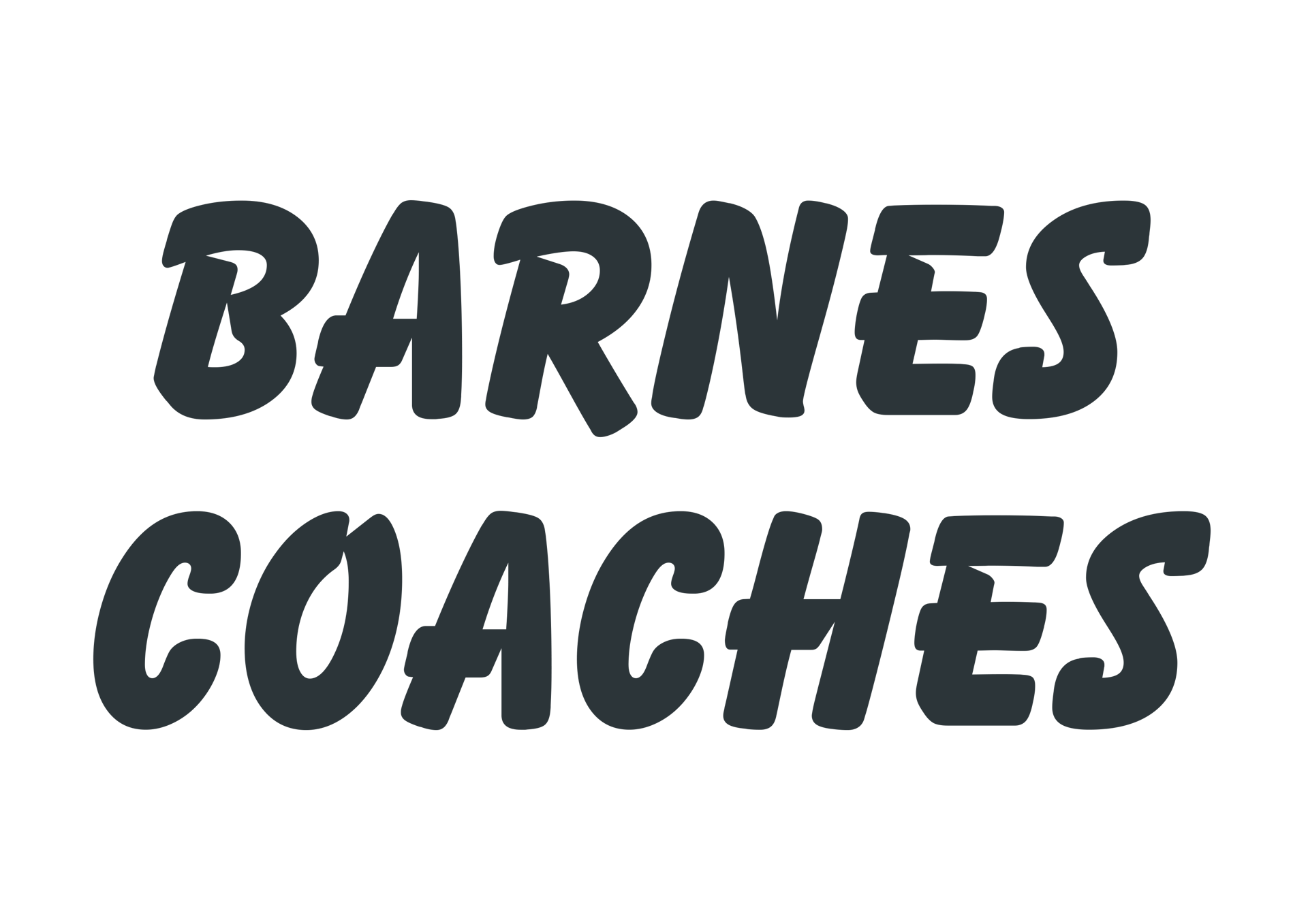A logo for Barnes Coaches