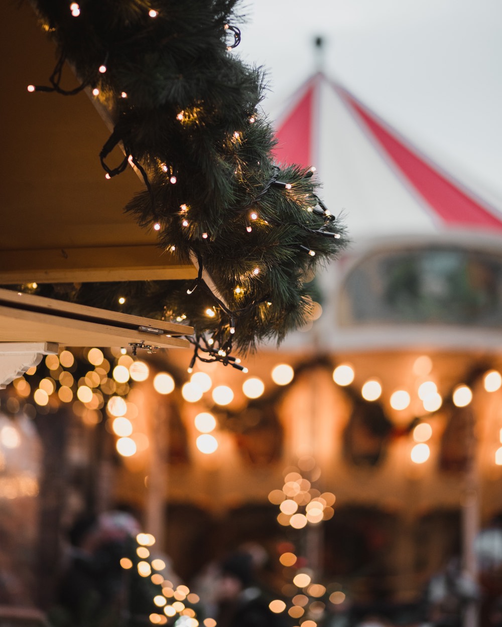 A stock photo of a christmas market